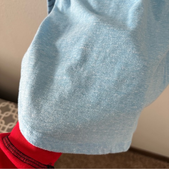 State of Mine Light Blue V-Neck Long Sleeve Minnesota Tee Size Medium Women’s - Picture 11 of 12